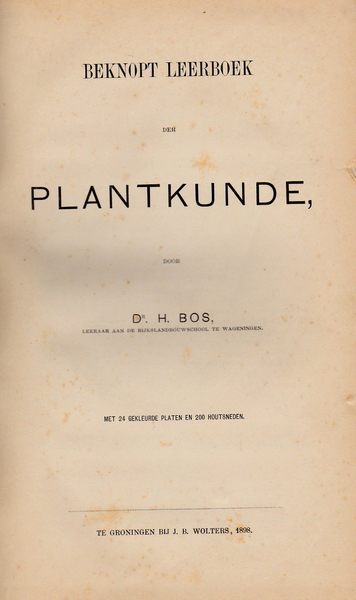 Beknopt leerboek der plantkunde (v)