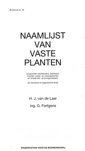Naamlijst van vaste planten (v)