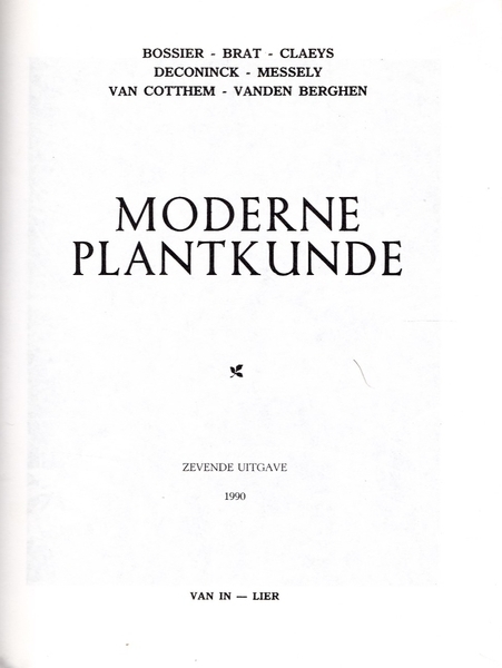 Moderne plantkunde (v)