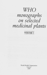 WHO monographs on selected medicinal plants - vol.1