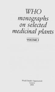 WHO monographs on selected medicinal plants - vol.2
