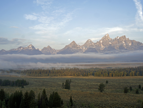 Grand Teton in de mist