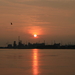 Zonsondergang aan de Schelde in Antwerpen