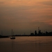 Zonsondergang aan de schelde  in Antwerpen