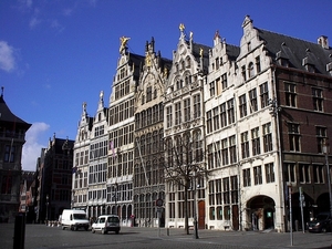 De grote markt in Antwerpen