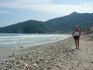 Wandelen langs Golden beach
