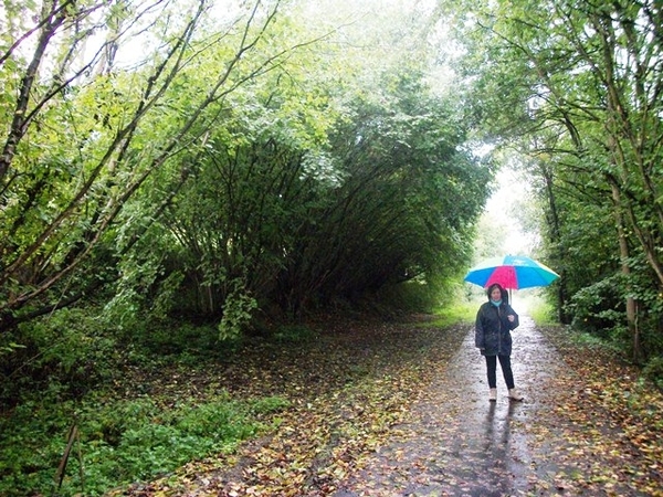 010-Vertrek langs ravel van oude spoorweg