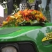 mooi boeket op de tractor