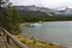 Maligne Lake - weer zat niet mee, spijtig