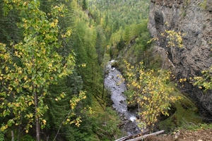 Wells Gray Park - Moul Falls (bovenaanzicht)