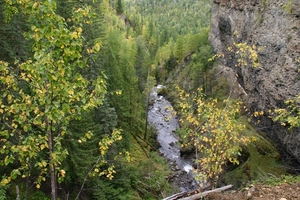 Wells Gray Park - Moul Falls (bovenaanzicht)