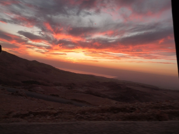 dode zee jordanie zonsondergang