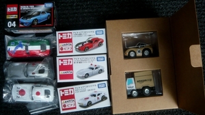 Tomica_Mazda_RX7FDblue&_ChoroQ_Toyota_2000GT_Amazon&_Ap