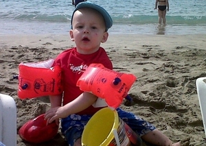 Joost op strand Lazarote 10.11.11