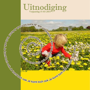 Uitnodiging verjaardag.