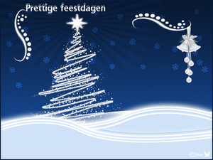 prettige feestdagen klokje