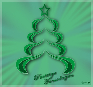 Kerstboom met pentool in photoshop gemaakt.
