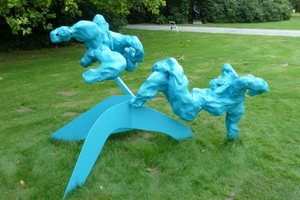 Reclining figures on Calder base