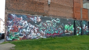 Nieuwe graffiti muur