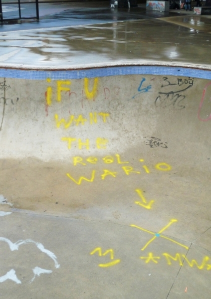 Skateboard pit graffiti