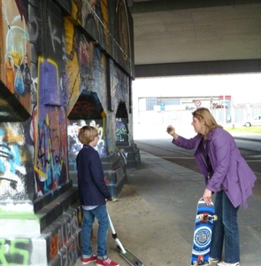 Fotoke bij graffiti Park Noord