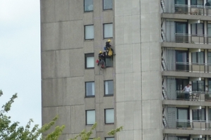 Brandweer aan het werk