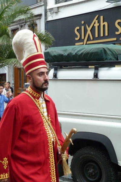 Turkse leider van de stoet