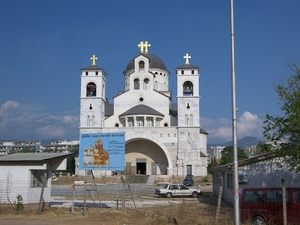 Montenegro, orthodoxe kerk in aanbouw