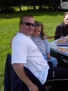 op de camping in Friesland