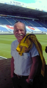 Kees in het stadion van Heerenveen