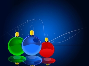 Drie Kerstmisballen