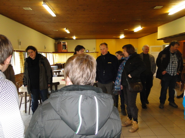 de eerste deelnemers arriveren