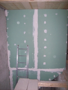 gyproc muur badkamer