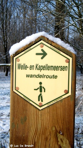 Wellemeersen Denderleeuw wandeling sneeuw