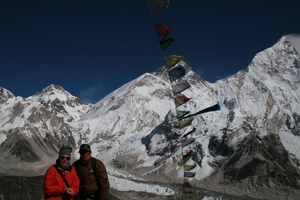 Op de Kalapatar met zicht op de hoogste berg ter wereld