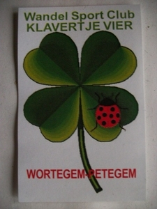 107-Sticker-wandelclub-Klavertje Vier