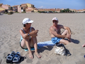 de eerste dag op het strand