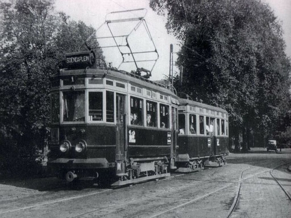 Stadstram Vijverlaan Heemstede Oktober 1948 G.J. de Swart