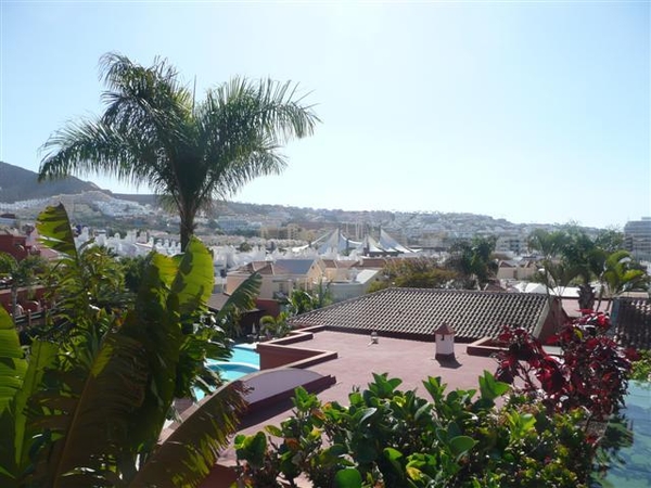 20120304 11u56 Zicht van op zonneterras Spanje Tenerife colon gua