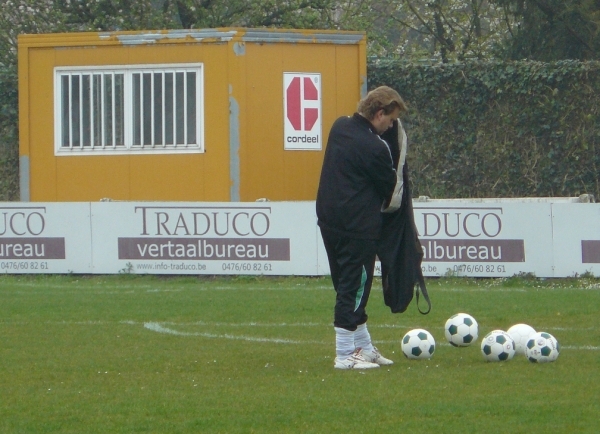 Den trainer zijnen ballenzak