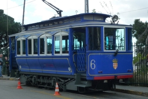 De blauwe tram