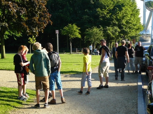 De duiven komen aan in Brussel