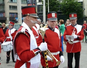 De trommelfanfare verzamelt