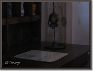 antieke bureaulamp.