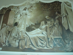 Muurschildering in de kapel