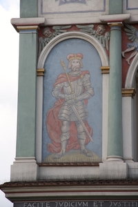 Poznan, detail op het raadhuis