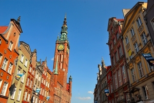 Gdansk, Stadhuis in de avondzon