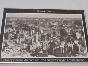 Gdansk, gebombardeerde stad in 1945