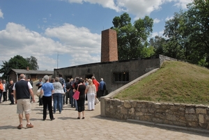 Auschwitz, gaskamer, men dacht dat men onder de douche ging