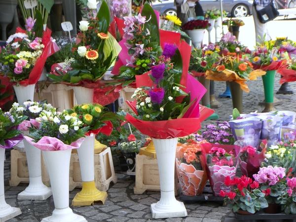 Wroclaw, bloemenmarkt